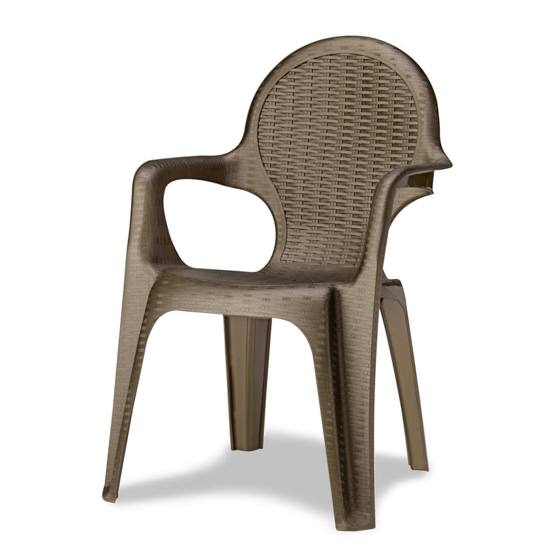 Seren Stacking Patio Dining Armchair, Bronze