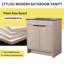 Meuble-lavabo simple 30,06 po avec comptoir en céramique-87935102