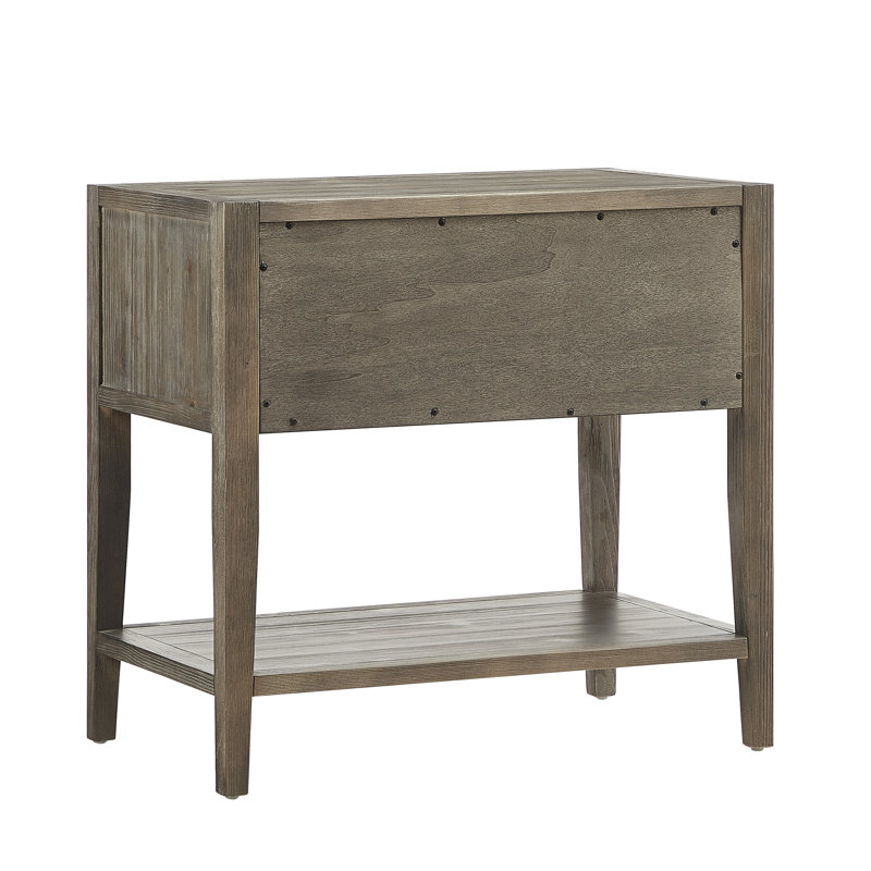 Table de chevet 1 tiroir Modern Sunveil, Gris