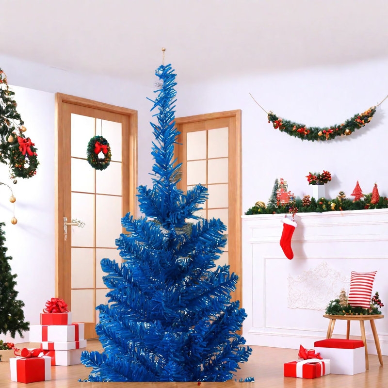 Arbre de Noël avec cadre en plastique et bleu
