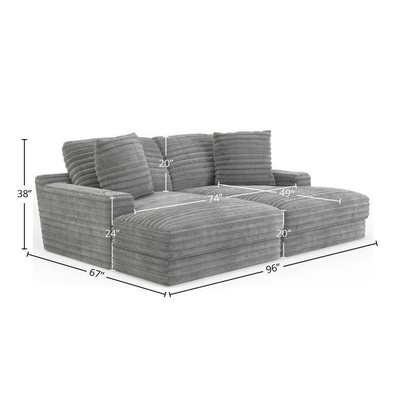Causeuse Alcoa, Polyester gris