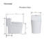 Toilette allongée une pièce Yingze 10 po - Hauteur confortable conforme à l'ADA, double chasse, économie d'eau, blanc