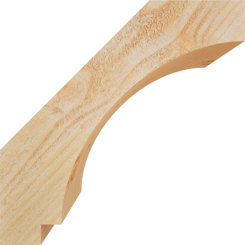 Attelle impériale du genou, Sapin de Douglas, Brute, H 14 po x l 6 po x P 14 po