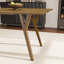 Table de salle à manger en noyer avec base en bois massif Needham