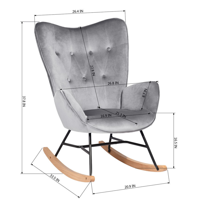 Alidge Rocking Chair, Gray