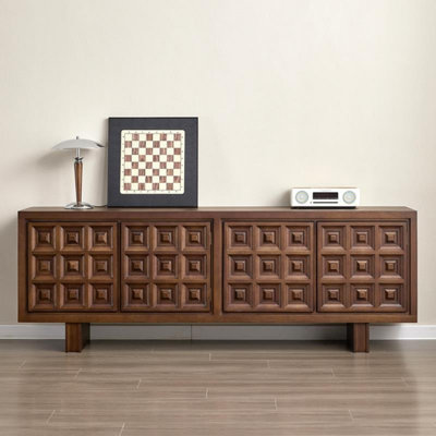 Simple and Retro Solid Wood TV Cabinet