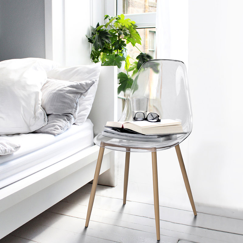 Toothman 45cm H Side Chair, Clear