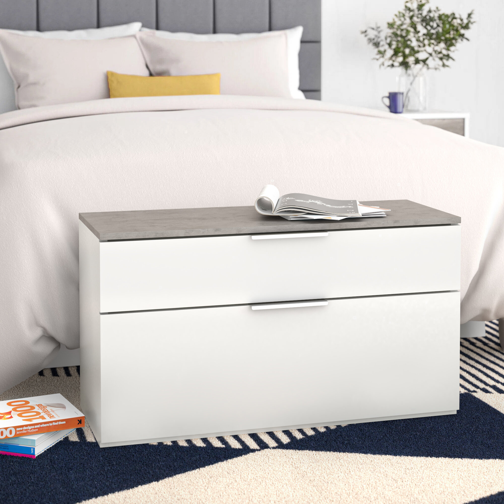 Wayfair white store storage bench