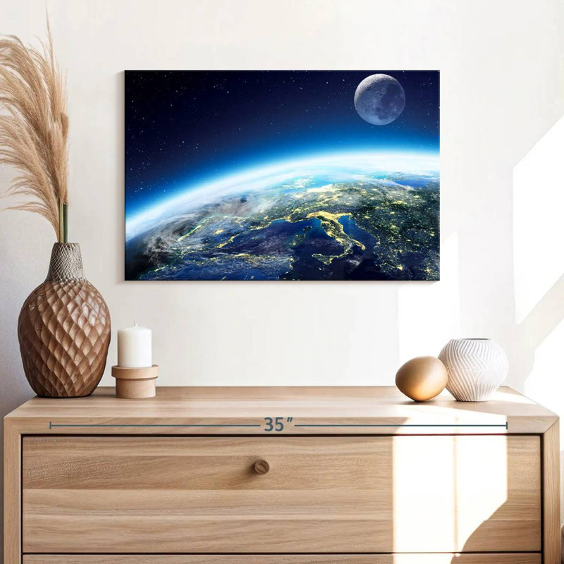 Oberle City Lights From Space, 16" H x 24" W