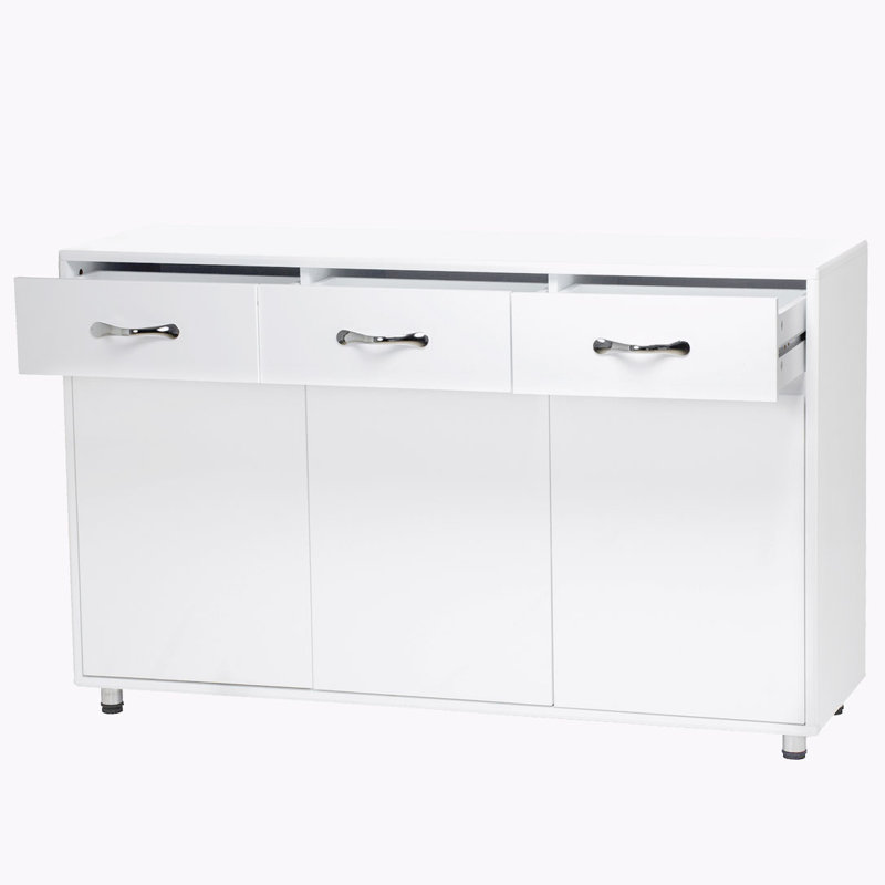 Armoire de rangement à 3 tiroirs, Blanc