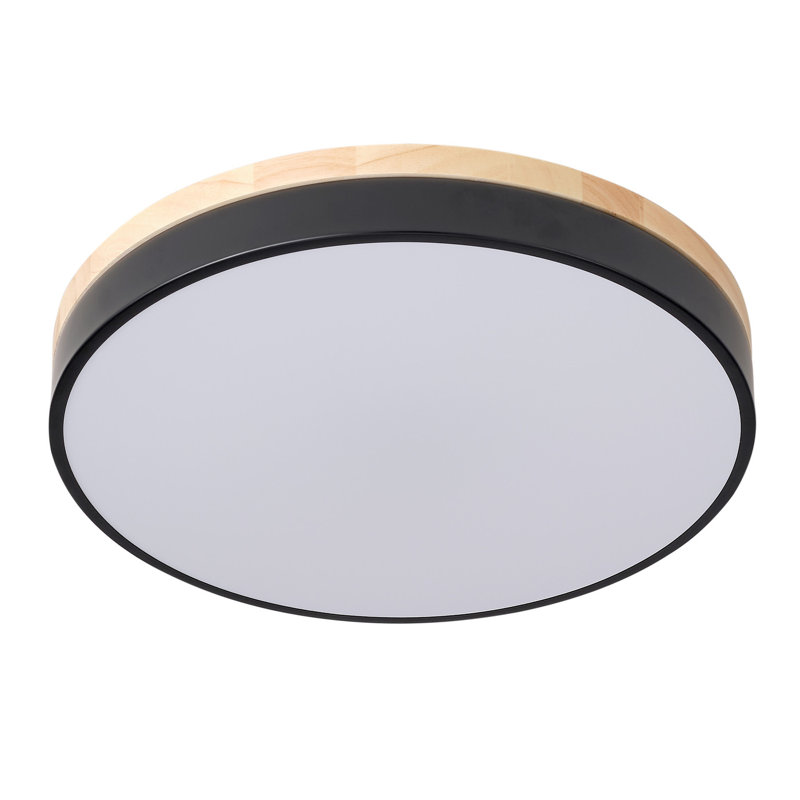 1-LED Ceiling Light with Black Gold Industrial Iron, Matte Black