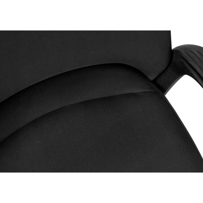 Office Chair, Polyester, Black, Black 