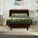 Anuhya Solid Wood Murphy Bed Desk with 6" Mattress and Built-in Charging Station