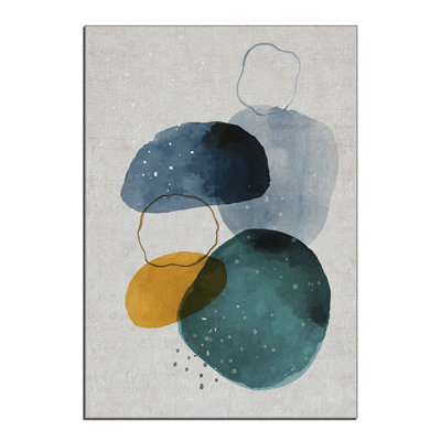 Non-Slip Woven Carpet, 3.3 x 5.9 Feet, 100% Polyester, 0.4 in Pile Height | Durable Raschel Knitting, Felt Dot Underside, Machine Washable | Elegant Digital Print Design for Living Room & Bedroom Décor