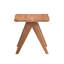 Table de bout décontractée de style Mid-Century décontracté et élégant avec finition naturelle