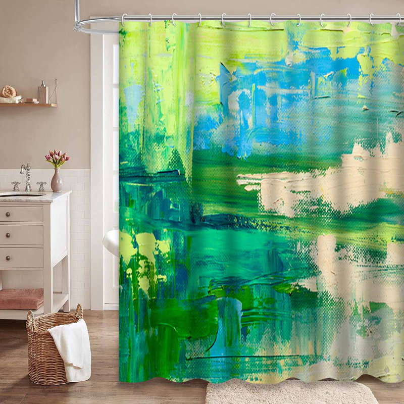 Art abstrait sur toile avec 12 crochets, L 72 po x l 78 po