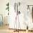 Reclaimed Wood And Metal Freestanding Coat Rack With Hooks Use In Bedroom, Living Room