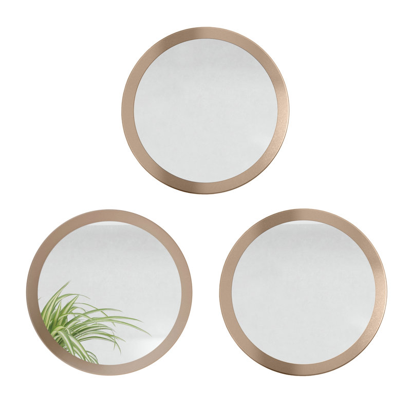 Colver Engineered Wood Flat Wall Mirror, Bronze Look