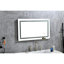 Miroir de salle de bain 40 po x 28 po à DEL pour salle de bain - Brouillard, à intensité variable, 3 options de couleurs, fonction mémoire, plans de toilettage