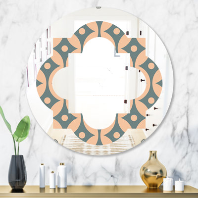 Miroir mural à motif abstrait quadrilobe abstract design iv campagne