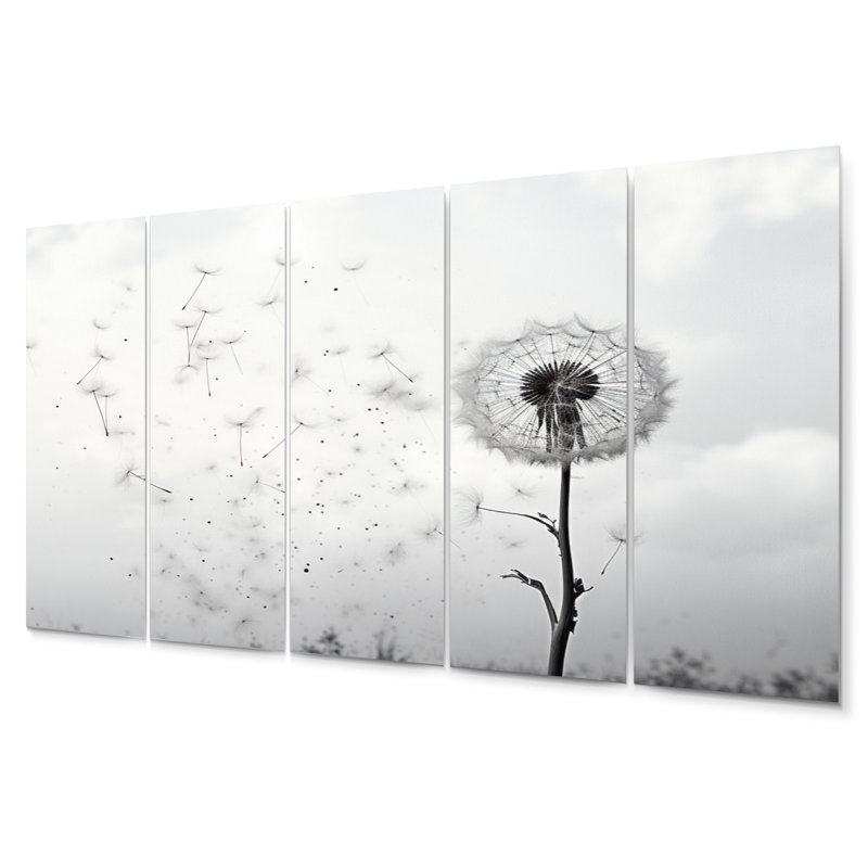 Ensemble de décorations murales Minimalims Dandelion Natures Fragility I - Floral