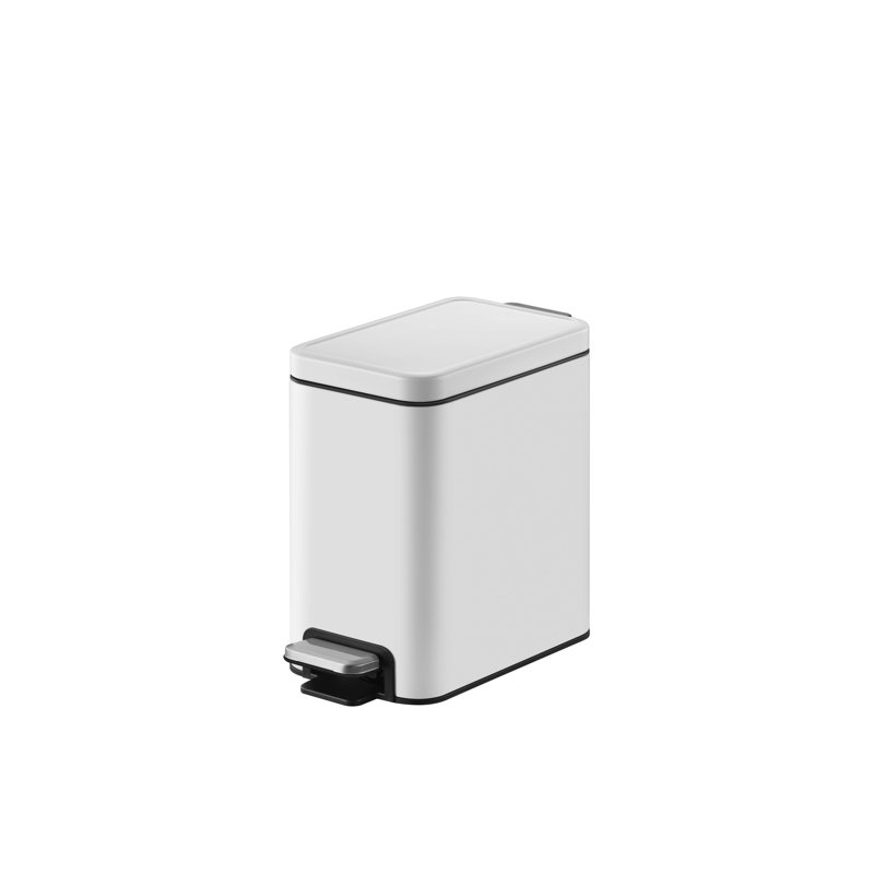Stella Slim Step Bin Stainless Steel 10L, 28.3" H x 15.8" W x 32" D, 6