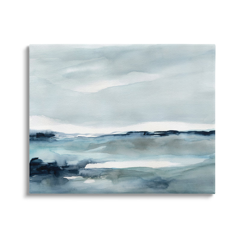 Paysage abstrait de l'océan polaire désolé, Plaque murale, H 48 po x l 36 po