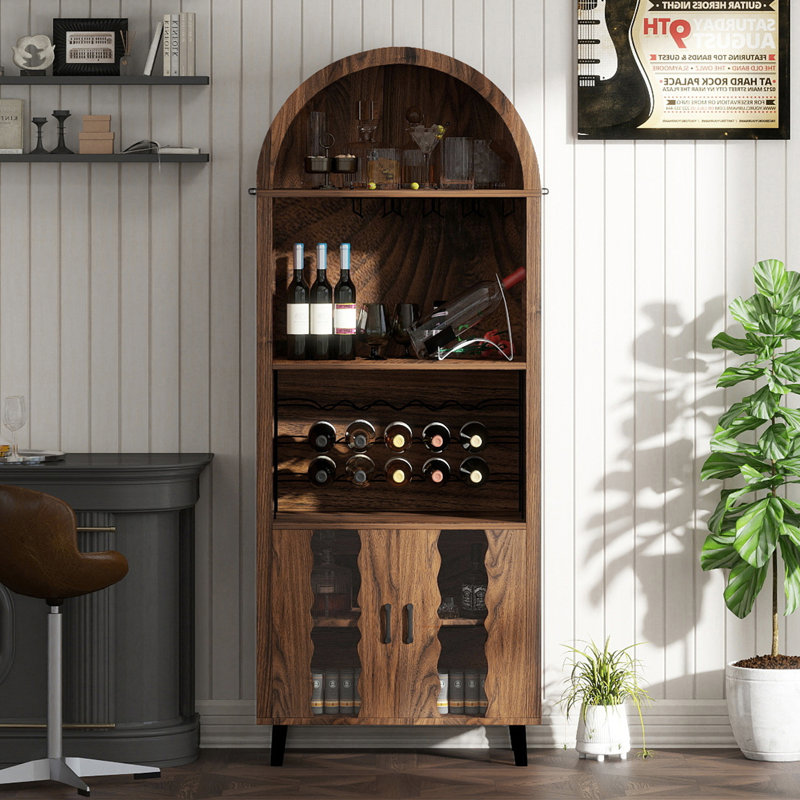 Buffet de bar 71 po, Brun