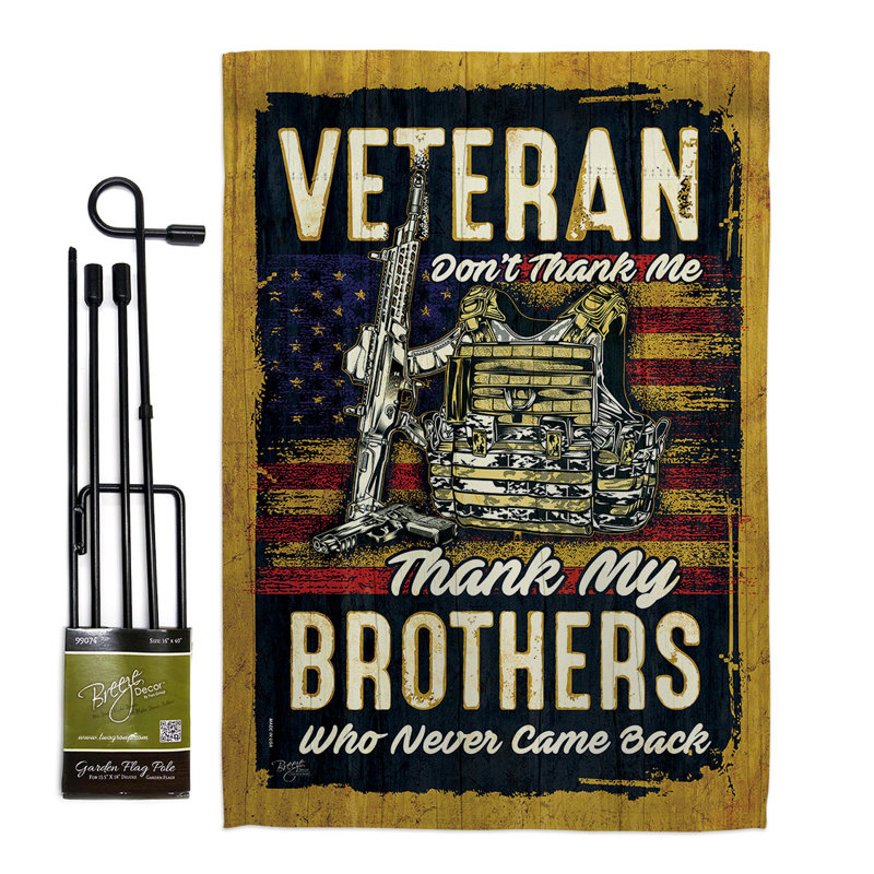 Double Sided 18.5'' H x 13'' W Polyester Flag Set