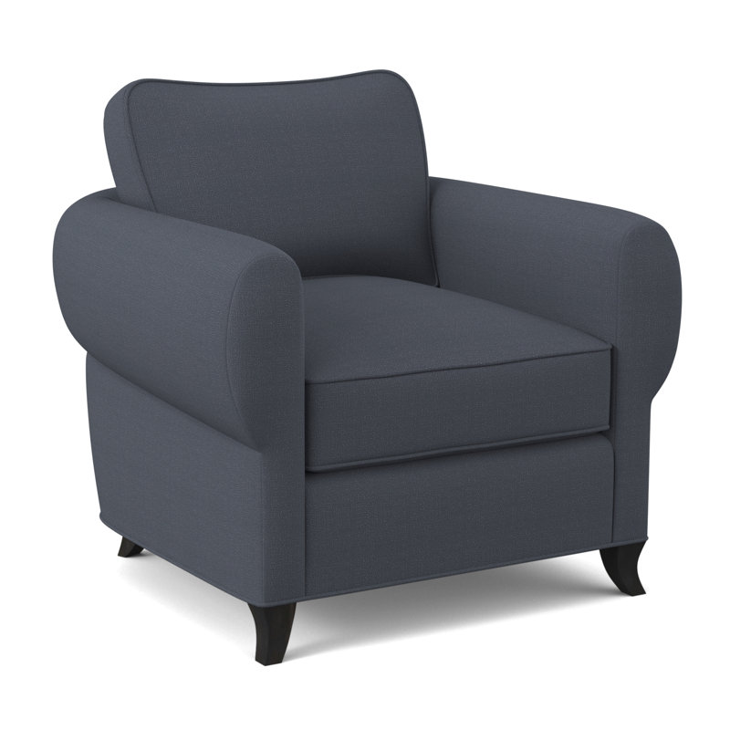 Cocoon Sunbrella® Boucle Armchair, Filigree Ivory 100% Polyester, Espresso
