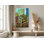Reproduction d'art sur toile faite à la main, "Small Bungalow House By The Ocean, Serenity Holiday"