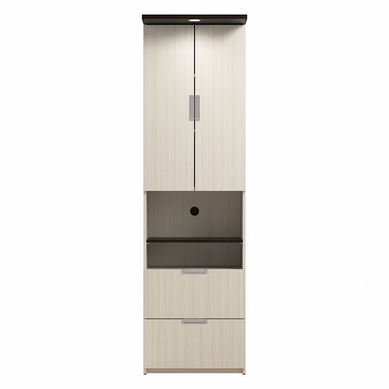 Tour pour garde-robe l 23,5 po Balleza, Chocolat blanc / chocolat noir