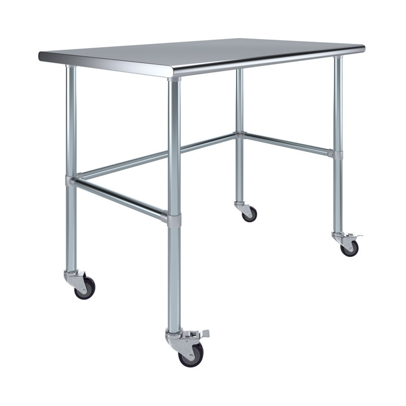 Table de travail en acier inoxydable, H 38 po x L 48 po x l 30 po