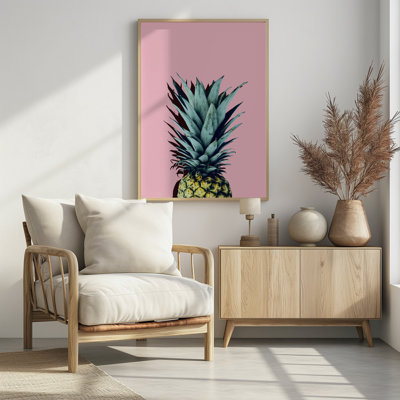 "Pineapple art 1", art mural texturé encadré