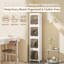 Armoire de rangement de salle de bain pliante verticale en plastique avec roulettes