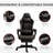 Racing Computer Desk Chair In Brown, Pu Leather, Adjustable, Footrest, Lumbar Support Brown Leather Office Recliner Chair,
