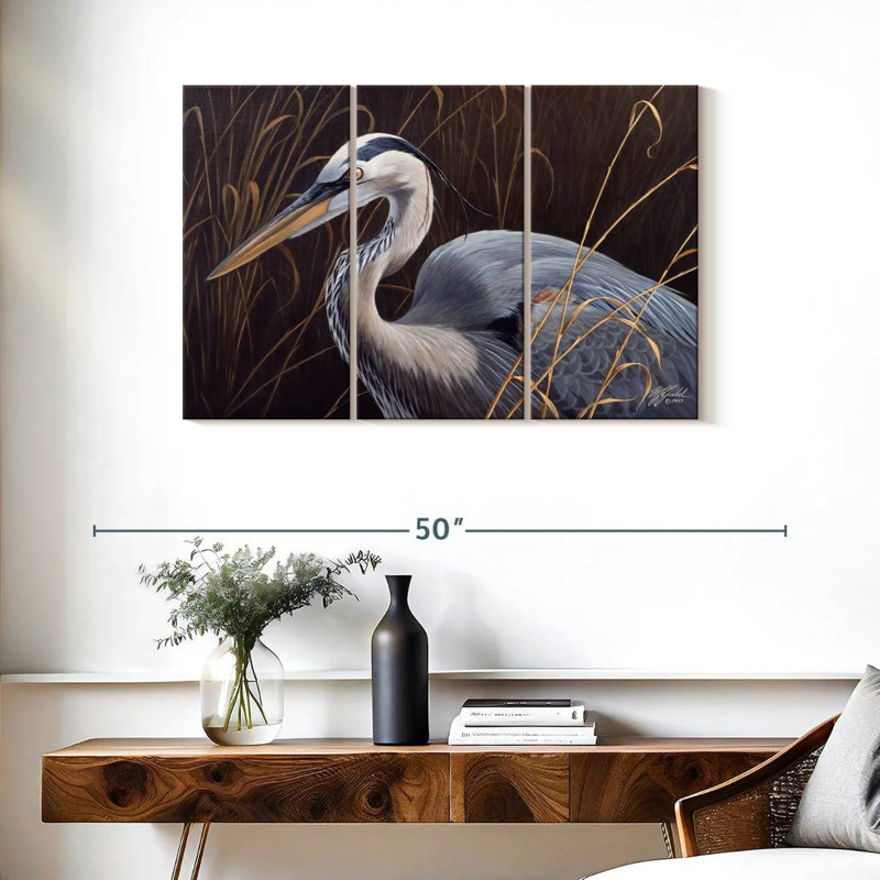 Brampt Great Blue Heron, 24" H x 38" W
