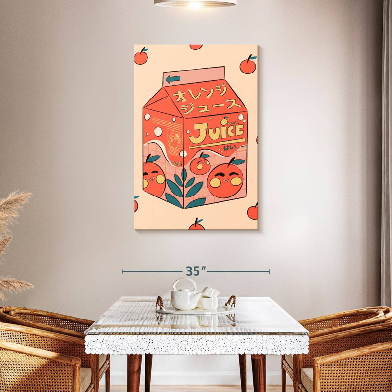 Yarlin Orange Juice Box, 45" H x 30" W