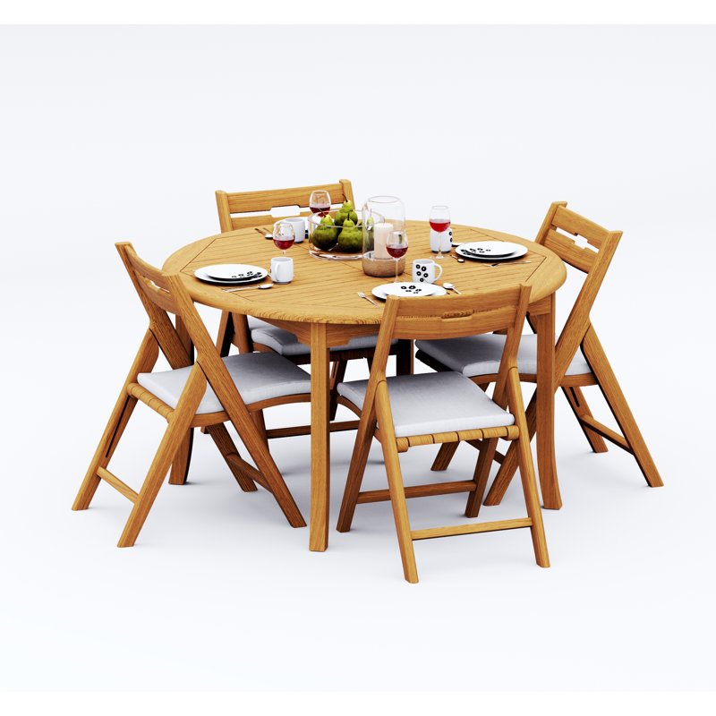 Surfliner Outdoor - Piece Teak Dining Set, 4