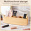 Porte-crayons en bois pour bureau 6 compartiments Pinceaux de maquillage cosmétiques Papeterie Bureau organisateurs de bureau pour comptoir Réglable