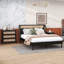 Grand lit plateforme en bois avec table de chevet et commode Abdelrahmane-615959019