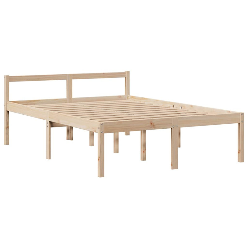 Bookcase Bed Without Mattress Solid Wood Pine, 146 x 218.5 cm