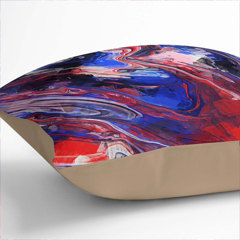 Abstract Square Cushion, 40cm H x 40cm W x 15cm D, Stone
