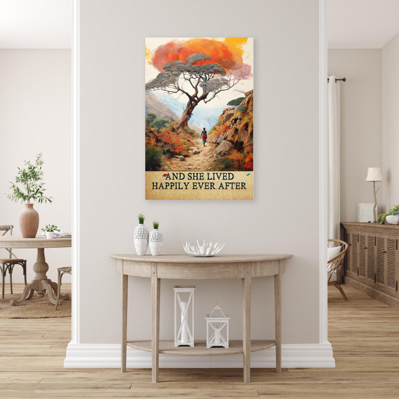 Hiking And She Lived Happily On Canvas Print, H 20 po x l 16 po x P 1,25 po