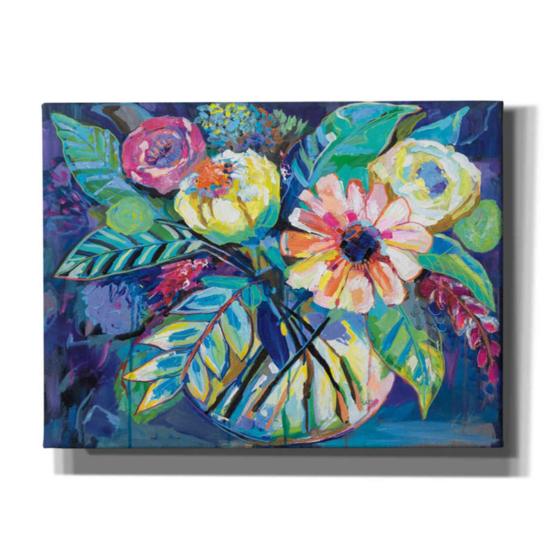 "Happiness" par Jeanette Vertentes, art mural sur toile, H 12 po x l 16 po x P 0,75 po