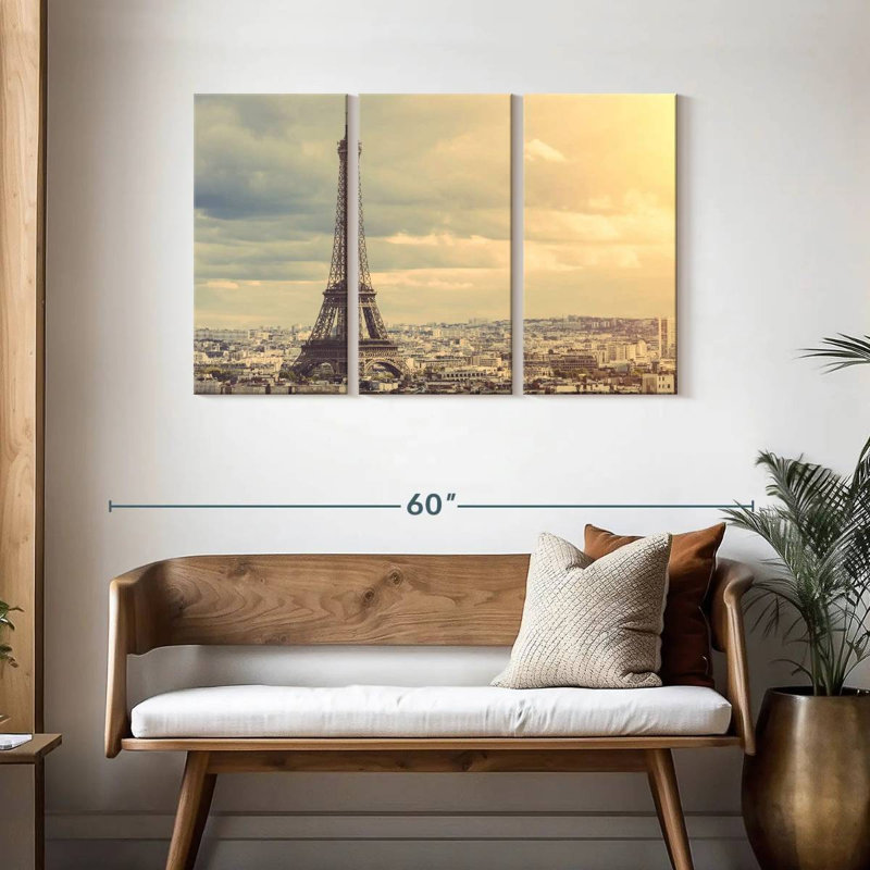 Sebbie sépia Tour Eiffel Paris, H 28 po x l 45 po