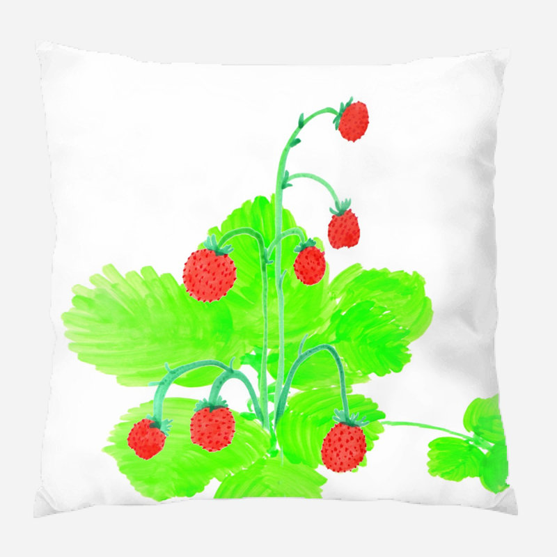 Housse et insert de coussin carré Ellard Strawberries, Synthétique, Intérieur