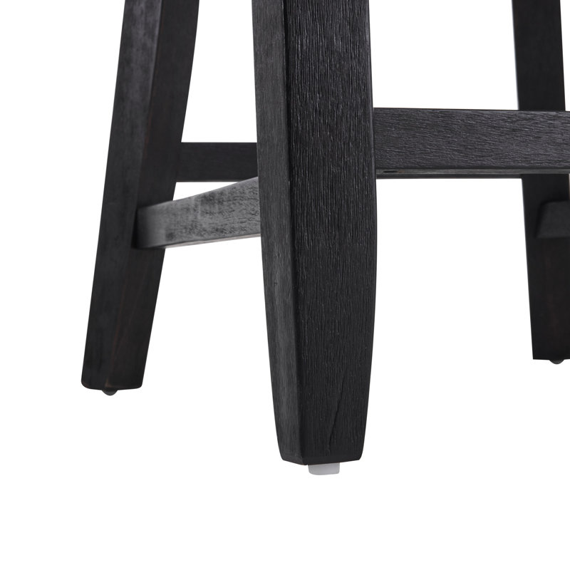 Ensemble de 2 tabourets de comptoir de 26,5 po, tabourets de bar rembourrés à hauteur de comptoir avec dossier confortable, structure en bois d'hévéa massif, dossier, repose-pieds, tabourets de bar sans accoudoir pour bar personnel, comptoir de cuisin