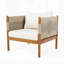 Élégants fauteuils club d'extérieur (ensemble de 2) avec corde beige à motif de losanges, parfaits pour la détente du patio et du jardin.