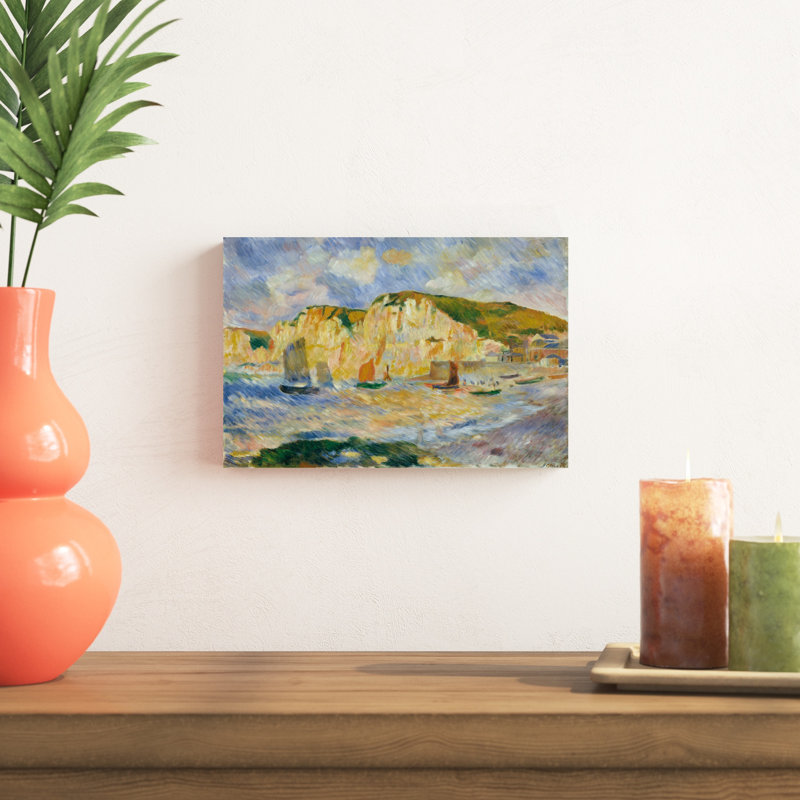 «Sea and Cliff», peinture sur toile, H 8 po x l 12 po